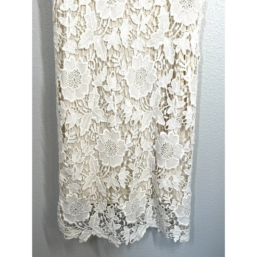 Luxology Lace Off-White Dress Romantic Elegant Womens Sz 8 Wedding Shower Church